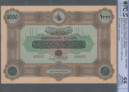 Turkey / Türkei: Rare Specimen Banknote Of 1000 Livres ND(1918) AH1334, VA-8-1, With Arabic Specimen - Turquie