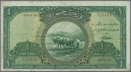 Turkey / Türkei: 1 Livre 1926, P.119, Nice Original Shape With Lightly Toned Ppaer And Several Folds - Türkei