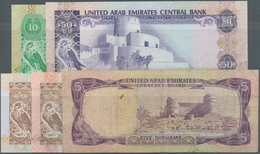 United Arab Emirates / Vereinigte Arabische Emirate: Set Of 9 Banknotes Containing The Following Pic - Emirati Arabi Uniti
