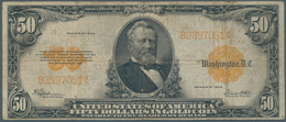 United States Of America: 50 Dollars Gold Certificate Series 1922 With Portrait Of President Grant, - Altri & Non Classificati