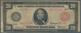 United States Of America: 20 Dollars Federal Reserve Note, Series 1914 With Portrait Of President Cl - Sonstige & Ohne Zuordnung
