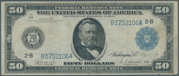 United States Of America: 50 Dollars Federal Reserve Note, Series 1914 With Portrai Of President Gra - Other & Unclassified