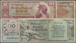 United States Of America: Set Of 4 Notes Containing 10 Dollars Series 461 P. M7 (F+ To VF-), 10 Doll - Otros & Sin Clasificación