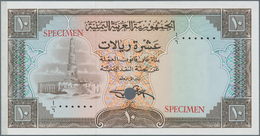 Yemen / Jemen: 10 Rials ND Color Trial Specimen P. 8cts With Zero Serial Numbers And Red Specimen Ov - Jemen