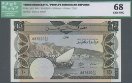 Yemen / Jemen: Pair Of 2 Banknotes From Yemen Democratic Republic / Peoples Democratic Republic 10 D - Jemen
