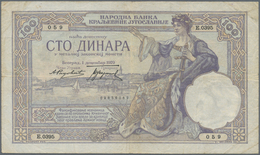 Yugoslavia / Jugoslavien: Pair With 100 Dinara 1929 P.27a In About Fine Condition And A Contemporary - Yugoslavia