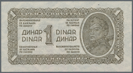 Yugoslavia / Jugoslavien: Nice Set With 8 Banknotes Of The 1944 "Partisan" Issue With 1, 5, 2 X 10, - Jugoslawien