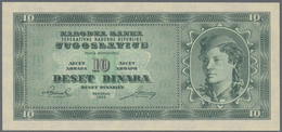 Yugoslavia / Jugoslavien: 10 Dinara 1950 Unissued, P.67S, Some Minor Spots And Lightly Wavy Paper, O - Yugoslavia