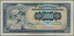 Yugoslavia / Jugoslavien: 5000 Dinara 1955, P.72b Key Note Of This Series With Some Handling Marks L - Jugoslawien
