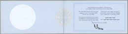 Testbanknoten: Set Of 3 Sample Watermark Sheets In Folder By Giesecke & Devrient Munich, Dated About - Fiktive & Specimen