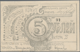 Belarus: 5 Rubles 1917, P.NL (R 19824), Tiny Tear At Upper Margin, Otherwise Perfect. Condition: XF - Wit-Rusland