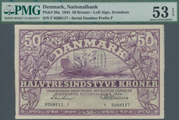 Denmark  / Dänemark: 50 Kroner 1944 P. 38a, Condition: PMG Graded 53 About UNC EPQ. - Dänemark