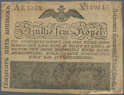 Finland / Finnland: 75 Kopekaa 1824 P. A26, Strong Used With Small Missing Parts At Lower Right, Sta - Finland