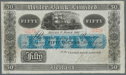 Northern Ireland / Nordirland: 50 Pounds 1941 P. 319, Ulster Bank Limited, Used With Folds And Light - Sonstige & Ohne Zuordnung