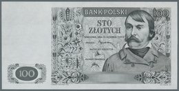 Poland / Polen: Design Proof Of Unissued Banknote 100 Zlotych 1939 P. NL, Black Uni Color, Front And - Polen