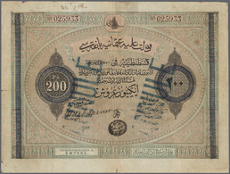 Turkey / Türkei: 200 Piastres 1867 P. 55b, Strong Center Fold Which Causes Tears In Paper Along The - Türkei