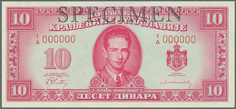 Yugoslavia / Jugoslavien: Not Issued Banknote 10 Dinara Series 1943 Specimen, P.35Bs, In Perfect UNC - Jugoslawien