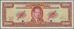 Yugoslavia / Jugoslavien: Not Issued Banknote 500 Dinara Series 1943 Specimen, P.35Es, In Perfect UN - Yougoslavie