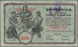 Yugoslavia / Jugoslavien: Committee Of The Slovenian Government Liberty Front 500 Reichsmark 1943, P - Joegoslavië