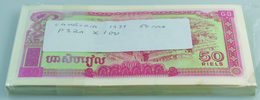 Cambodia / Kambodscha: Bundle With 100 Pcs. 50 Riels 1979, P.32a In UNC - Cambodja