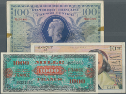 France / Frankreich: Interesting Collection Of About 140 Mostly Different Banknotes Containing All A - Otros & Sin Clasificación