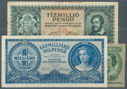 Hungary / Ungarn: Nice Set With 50 Banknotes Hyperinflation 1930's - 1940's From 10 Pengö 1936 Up To - Hongrie