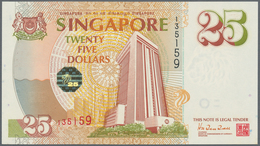 Singapore / Singapur: Very Nice Set With 15 Banknotes Comprising Two Original Folder With 25 Dollars - Singapur