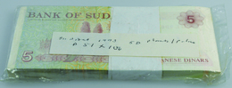 Sudan: Bundle With 100 Pcs. Sudan 5 Dinars 1993, P.51 In UNC - Soedan