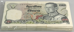 Thailand: Full Bundle Of 100 Pcs 20 Dollars ND P. 109 In UNC. (100 Pcs) - Thailand