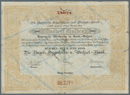 Deutschland - Altdeutsche Staaten: äußerst Seltene Banknote Bayern, Bayerische Hypotheken. Und Wechs - [ 1] …-1871 : German States