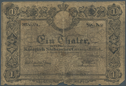 Deutschland - Altdeutsche Staaten: Königlich Sächsisches Cassen-Billet 1 Thaler 1840, PiRi A388 In S - [ 1] …-1871 : German States