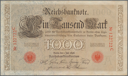Deutschland - Deutsches Reich Bis 1945: 1000 Mark 1898 Ro. 18 Mit Waagrechter Und Senkrechter Falte - Sonstige & Ohne Zuordnung