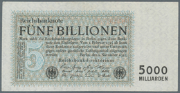 Deutschland - Deutsches Reich Bis 1945: Reichsbanknote 5 Billionen Reichsmark 1923, Firmendruck, KN - Other & Unclassified