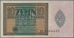 Deutschland - Deutsches Reich Bis 1945: 10 Billionen Mark 1924 Ro. 134 Mit Mehreren Falten In Erhalt - Other & Unclassified