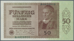 Deutschland - Deutsches Reich Bis 1945: 50 Billionen Mark Reichsbanknote 1924, Reichsdruck, Serie A, - Autres & Non Classés