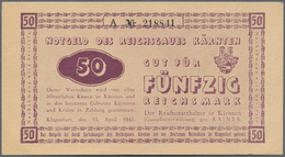 Deutschland - Deutsches Reich Bis 1945: Kärnten 50 Reichsmark 1945 Ro. 187, Mittelfalten, Keine Löch - Other & Unclassified