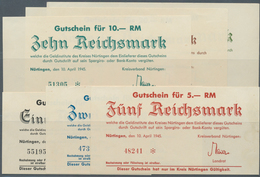 Deutschland - Alliierte Miltärbehörde + Ausgaben 1945-1948: Nürtingen, Kreisverband, 1, 2, 5, 10, 20 - Autres & Non Classés