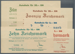 Deutschland - Alliierte Miltärbehörde + Ausgaben 1945-1948: Nürtingen, Kreisverband, 2, 5, 10, 20, 5 - Sonstige & Ohne Zuordnung
