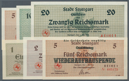 Deutschland - Alliierte Miltärbehörde + Ausgaben 1945-1948: Stuttgart, Stadt, 1, 2, 5, 10, 20 Reichs - Sonstige & Ohne Zuordnung