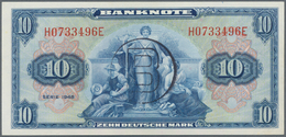 Deutschland - Bank Deutscher Länder + Bundesrepublik Deutschland: 10 Mark 1948 Mit B-Stempel Ro. 239 - Sonstige & Ohne Zuordnung