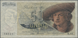 Deutschland - Bank Deutscher Länder + Bundesrepublik Deutschland: 50 DM 1948 Franzosenschein, Ro.254 - Altri & Non Classificati