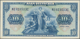 Deutschland - Bank Deutscher Länder + Bundesrepublik Deutschland: 10 DM 1949, Serie "N/C", Ro.258, S - Andere & Zonder Classificatie