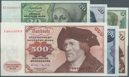 Deutschland - Bank Deutscher Länder + Bundesrepublik Deutschland: Lot Mit 6 Banknoten 5 - 500 DM 197 - Otros & Sin Clasificación