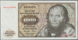 Deutschland - Bank Deutscher Länder + Bundesrepublik Deutschland: 1000 DM 1977, Serie "W/D", Ro.280a - Sonstige & Ohne Zuordnung