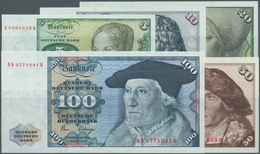 Deutschland - Bank Deutscher Länder + Bundesrepublik Deutschland: Lot Mit 5 Banknoten Serie 1980 Mit - Autres & Non Classés