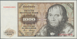 Deutschland - Bank Deutscher Länder + Bundesrepublik Deutschland: 1000 DM 1980 Serie "W/N", Ro.291a, - Autres & Non Classés