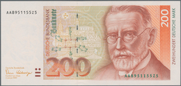 Deutschland - Bank Deutscher Länder + Bundesrepublik Deutschland: 200 DM 1989 Serie "AA/Z", Ro.295a - Sonstige & Ohne Zuordnung