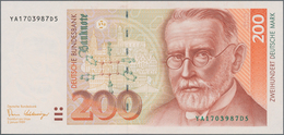 Deutschland - Bank Deutscher Länder + Bundesrepublik Deutschland: 200 DM 1989, Ersatznote Serie "YA/ - Sonstige & Ohne Zuordnung