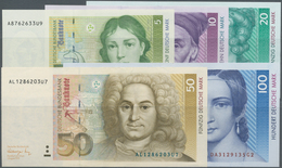 Deutschland - Bank Deutscher Länder + Bundesrepublik Deutschland: Lot Mit 5 Banknoten Serie 1991 Mit - Altri & Non Classificati