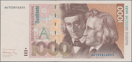 Deutschland - Bank Deutscher Länder + Bundesrepublik Deutschland: 1000 DM 1991 Serie "AD/D", Ro.302a - Autres & Non Classés